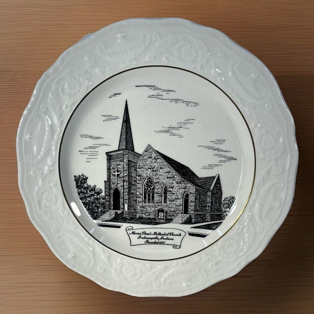 Morris Street Methodist Church Indianapolis Indiana 10"‎ Commemorative Plate
